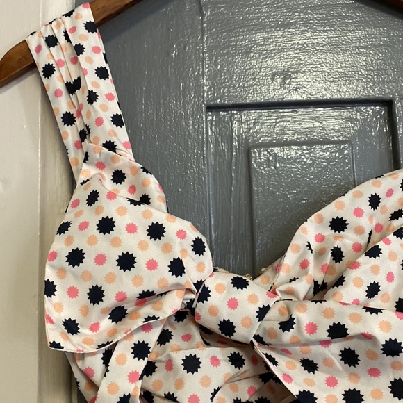 NWT Anthro Maeve Neutral Motif Bow-Tie One-Shoulder Tank - Picture 7 of 16